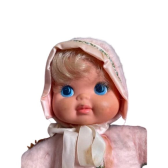 VTG 1983 Mattel PINK Snuggle Baby Soft Body Vinyl Face Doll 12 Washable - Picture 9 of 9